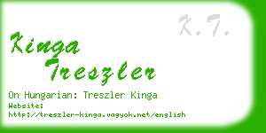 kinga treszler business card